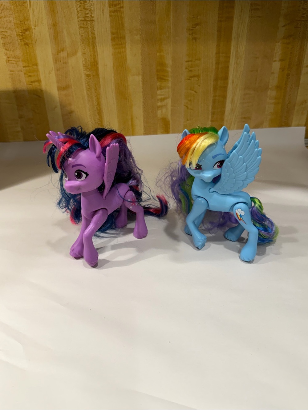 My little pony Purple and Blue Winged Pony Toy Set - Rainbow Mane Kids Figures